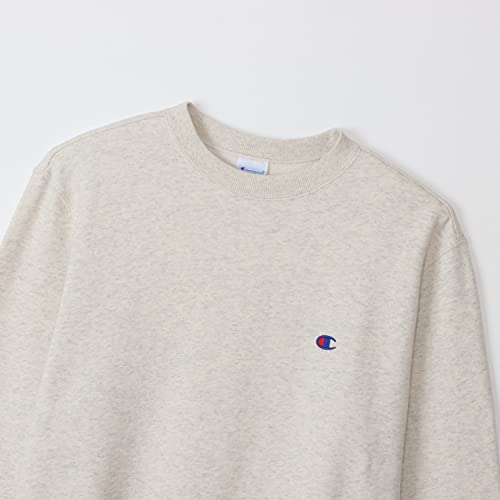 [チャンピオン] トレーナー 長袖 裏毛 刺繍 ワンポイントロゴ クルーネックスウェットシャツ ベーシック C3-W001Z メンズ オートミール 中間 画像