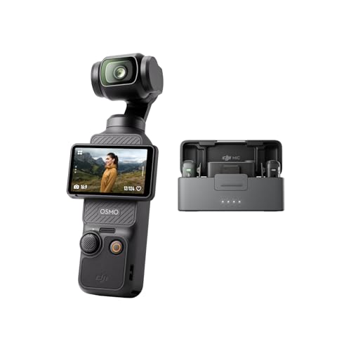 DJI Osmo Pocket 3 + Mic 2(2 TX + 1 RX + 充電ケース) 1インチ CMOS & 4K/120fps撮影対応Vlog用カメラ 3軸スタビライザー 高速フォーカス 顔/被写体トラッキング 回転式2インチ タッチスクリーン 1枚目 画像