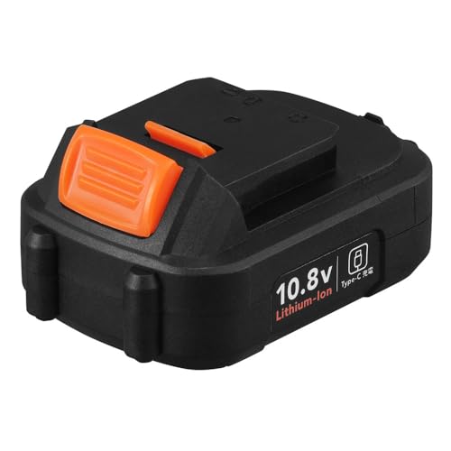 アイリスオーヤマ 10.8V 充電式リチウムイオンバッテリー 充電器不要 type-C 充電 容量2,000mAh DBL1020C ブラック 1枚目 画像