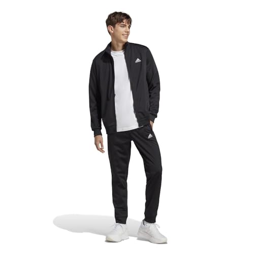 [アディダス] ジャージ上下セット リニアロゴ トリコット トラックスーツ ECT04 メンズ ブラック/ホワイト/ブラック/ホワイト (IC6775) M 中間 画像