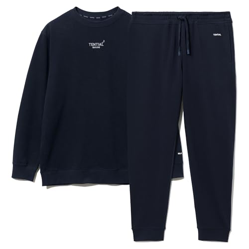 [TENTIAL] BAKUNE スウェット 上下セット メンズ 一般医療機器 疲労回復 抗菌機能 血行促進 バクネ リカバリーウェア 疲労回復パジャマ ルームウェア 部屋着 健康 ネイビー L 画像1