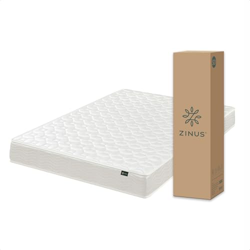 ZINUS ジヌス ベッド マットレス セミダブル ポケットコイル 20cm ホワイト 硬め mattress コスパが良い 体圧分散 耐久性 5年保証 体を適度に支える 通気性 長持ちする 静音 厚め設計 ホテル品質 ベーシック BASIC 1枚目 画像