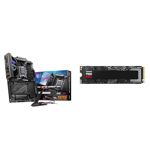 MSI MPG X870E CARBON WIFI X870Eチップセット搭載 + Samsung 9100 PRO 2TB PCIe Gen 5.0【マザーボード+内蔵SSD セット】 1枚目 画像
