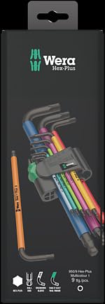 Wera(ヴェラ) 05073593001 | 950SPKL/9SMN マルチカラーヘックスキーセット 1.5~10.0mm ブラックレーザー仕上げ六角レンチ9本セット 【日本正規輸入品】 中間 画像