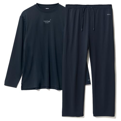 [TENTIAL] BAKUNE Dry Men's [ バクネ ] 上下セット(長袖・ロングパンツ) 一般医療機器 リカバリーウェア MENS ネイビー M 画像1