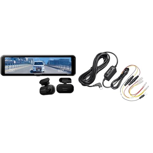 【セット買い】Pioneer パイオニア ミラー型 ドライブレコーダー VREC-MS700D 前後370万画素 11インチ 3年保証 + ドライブレコーダー用 駐車監視用電源ケーブル RD-DR003 駐車監視ケーブルセット カロッツェリア 1枚目 画像