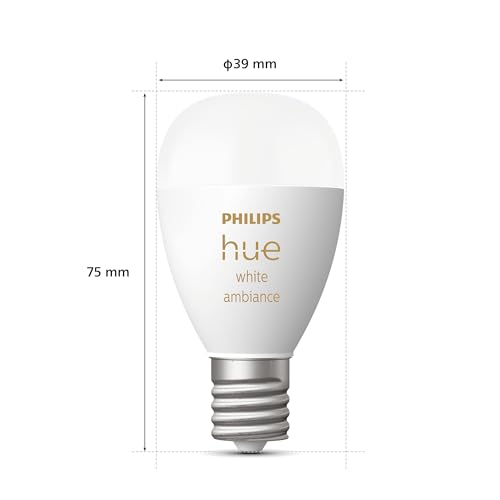 フィリップスヒュー(Philips Hue) スマート電球 E17 40W相当 ホワイトグラデーション 2個 - スマート照明 Alexa対応 470lm 調光調色 電球色 昼白色 昼光色 スマートホーム 間接照明 LED スマートライト 音声操作 アプリ操作 Matter対応 リモコン操作 遠隔操作 スケジュール機能 明るさ調整 色変更 最後 画像