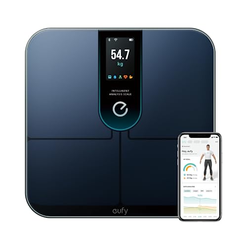 Anker Eufy (ユーフィ) Smart Scale P3 (体重体組成計)【アプリ対応/Fitbit連携/体脂肪率/BMI/心拍数/筋肉量/基礎代謝量/水分量/体脂肪量/骨量/内臓脂肪/タンパク質/骨格筋量/皮下脂肪/体内年齢/ボディタイプ / 3Dモデル】ブラック 1枚目 画像
