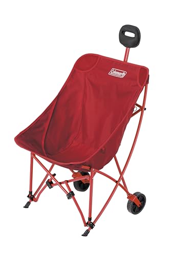 Coleman(コールマン) アウトドアワゴン兼チェア ワンマイルチェア(レッド) キャリーワゴン 耐荷重100kg 折りたたみ式 自立式収納 キャンプ 運動会 BBQ フェス ワンタッチ収束式 釣り 運搬50kg 1枚目 画像