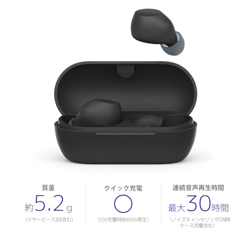 ソニー(SONY) WF-C710N ブラック ワイヤレスイヤホン 高性能ノイズキャンセリング Bluetoothロングバッテリー 外音取り込み IPX4防滴性能 軽量 コンパクト マルチポイント接続 最後 画像