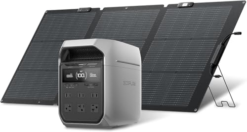 EcoFlow DELTA 3 Plus1024Wh ポータブル電源+160Wソーラーパネル セットリン酸鉄リチウムイオン 業界最速級の充電速度 56分で100%充電 高出力 AC(定格1500W/サージ3000W/長寿命10年高出力ソーラーチ ャージャーTOPCon単結晶 高変換効率25% 防水防塵節電 停電対策 防災グッズ エコフロー 画像1