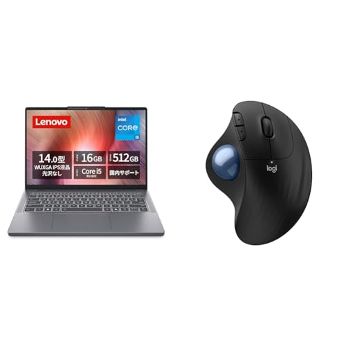 【セット買い】【Amazon.co.jp限定】Lenovo IdeaPad Slim 3 14.0インチ Core i5 メモリ16GB 83K00071JP + 【Amazon.co.jp限定】 ロジクール トラックボール マウス M575SPd セット 1枚目 画像