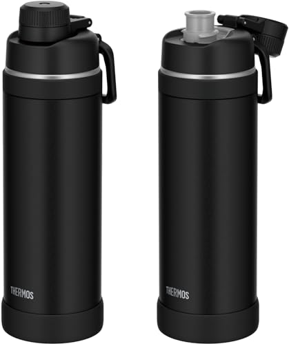 【ハンドル付き・食洗機対応】サーモス 水筒 真空断熱スポーツボトル 1L ブラック 持ち運びに便利なキャリーループ 直飲み 飲み口が外せて洗いやすい 保冷専用 FJU-1000 BK 最後 画像