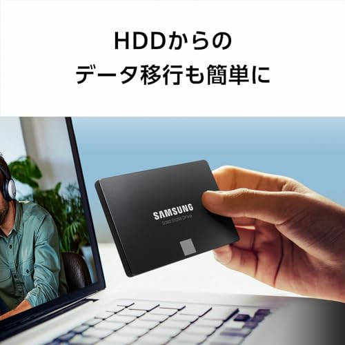 Samsung 870 EVO 1TB SATA 2.5インチ 内蔵 SSD MZ-77E1T0B/EC 国内正規保証品 中間 画像