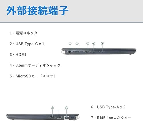【整備済み品】 軽量薄型 dynabook G83 ■ 13.3型FHD(1920x1080) - 高性能第10世代Core i5 - メモリ 16GB - SSD 256GB - Webカメラ内蔵 - WiFi&Bluetooth - USB Type-C - MS Office 2021 - Win11搭載 中間 画像