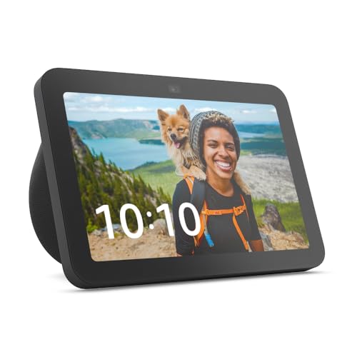 Echo Show 8 (エコーショー8) 第3世代(2024年発売) - HDスマートディスプレイ with Alexa、13メガピクセルカメラ付き、空間オーディオ|チャコール 1枚目 画像