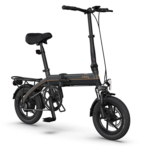 AiDDE 電動自動車 電動アシスト自転車 折りたたみ式 A1TS 最大走行距離80km/h フロントサスペンション搭載 公道可 軽量化17.8Kg バッテリー内蔵式 型式認定(スペースグレー&ブラック色) 1枚目 画像