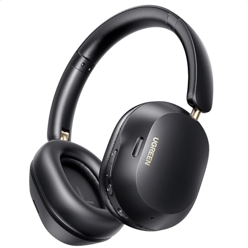 UGREEN ヘッドホン Bluetooth ワイヤレスヘッドホン ウルトラノイズキャンセリング 【LDAC ハイレゾ音質】 Bluetooth5.4 有線/無線 最長75時間音楽再生 マルチポイント対応 外音取り込み 風ノイズ低減マイク搭載 ステレオヘッドホン 専用アプリ対応 ブラック 画像1