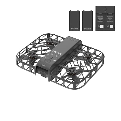 【日本限定モデル】HOVERAir X1 Smart AI飛行カメラ ドローン カメラ付き 100g未満 免許不要 2.7K HDR動画撮影 室内外 小型ドローン バッテリー3個と充電ハブ付き 合計飛行時間55分 ホバーエアー 空撮ドローン 自動帰還 インテリジェント機能搭載 アプリ手動操作可 空飛ぶカメラ (オールインワンセット、ブラック) 1枚目 画像