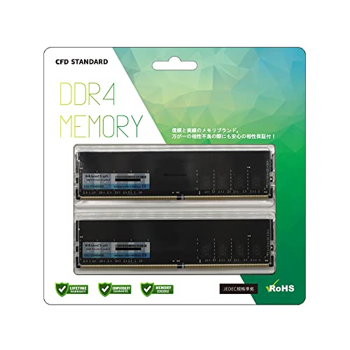 シー・エフ・デー販売 CFD販売 CFD Standard デスクトップ用 メモリ DDR4 3200 (PC4-25600) 16GB×2枚 288pin DIMM 相性保証 W4U3200CS-16G 画像1