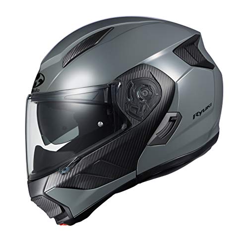 オージーケーカブト(OGK KABUTO)バイクヘルメット システム RYUKI ミディアムグレー (サイズ:L) & CM-2-P ピンロックシート クリア 62977【セット買い】 最後 画像