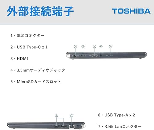 【整備済み品】軽量薄型 ノートパソコンdynabook G83 ■ 13.3型FHD(1920x1080) - 高性能第10世代Core i5 - メモリ 8GB - SSD 256GB - Webカメラ内蔵 - WiFi&Bluetooth - USB Type-C - Win11搭載 - MS Office 2021 中間 画像