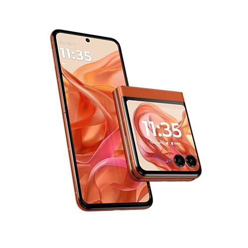 Motorola(モトローラ) motorola razr 50|12GB/512GB|スプリッツオレンジ|SIMフリースマホ 本体 端末|折りたたみスマホ|NFC/FeliCa 対応|正規代理店品|6.9インチ|有機EL|FHD+|IPX8防水防塵|大容量バッテリー 4,200mAh|PB230002JP 1枚目 画像