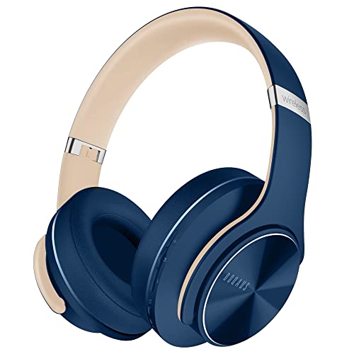 DOQAUS(ドカアス) ヘッドホン Bluetooth5.3 ワイヤレスヘッドホン 最大80時間連続再生 3EQサウンドモード オーバーイヤーヘッドホン マイク内蔵 有線対応 密閉型 メモリーフォーム 耳に優しい 携帯・パソコン・ウォークマン対応 LIFE3 (ネイビーブルー) 1枚目 画像