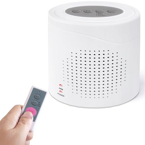 大音量 120db 防犯 センサー アラーム 番犬 犬 吠える 吠え声 鳴き声 撃退 威嚇 サイレン 人体検知 動体検知 人感センサー レーダー 電波式センサー リモコン付き 2WAY 乾電池 バッテリー 防犯対策 空き巣対策 不審者 玄関 窓 ドア 工事不要 配線不要 1枚目 画像