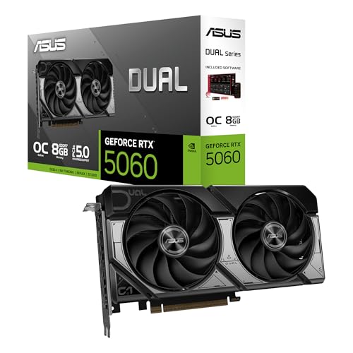 ASUS DUAL GeForce RTX 5060 8GB GDDR7 OCエディション ビデオカード DUAL-RTX5060-O8G 国内正規代理店品 1枚目 画像