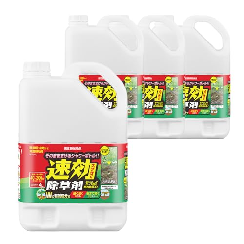 アイリスオーヤマ 【2025年発売】 すぐ効く 速攻除草剤 4L 4個セット 液体タイプ そのまま使える 大容量 お徳用 WSJ-4L 1枚目 画像