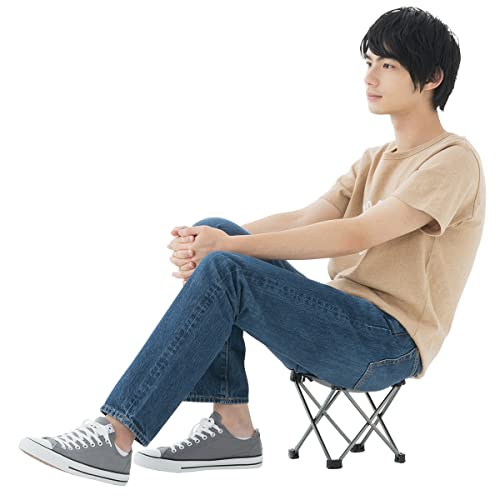 7075キュービックチェア(グレー) ジュラルミン 耐荷重120kg アウトドア 折り畳み 収納袋付き キャンプ 椅子 (× 2) 中間 画像
