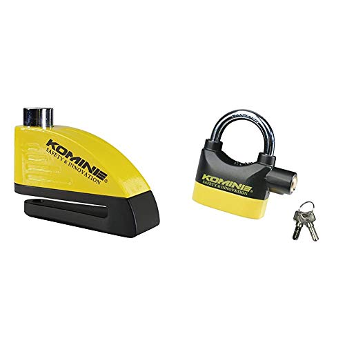 コミネ(KOMINE) バイク用 リマインダーアラームディスクロック LK-122 & バイク用 アラームパッドロック LK-120【セット買い】 1枚目 画像