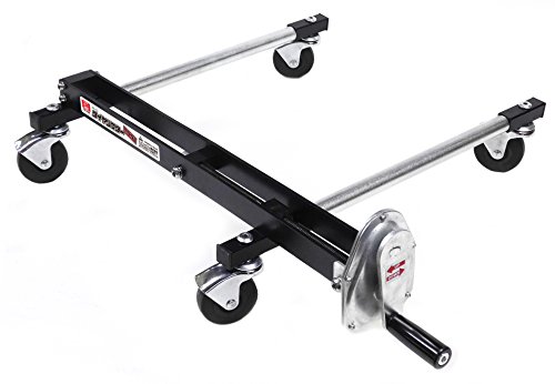 エマーソン(Emerson) タイヤリフター クルピタ丸 タイヤ交換用補助器具 高さ調整&ボルトホール合わせ タイヤ幅285サイズ/直径810mmまで 許容重量60kg ハンドルで高さ調整&乗せたままでタイヤが回転 ボルト取付けタイプのヨーロッパ車にも EM-239 1枚目 画像