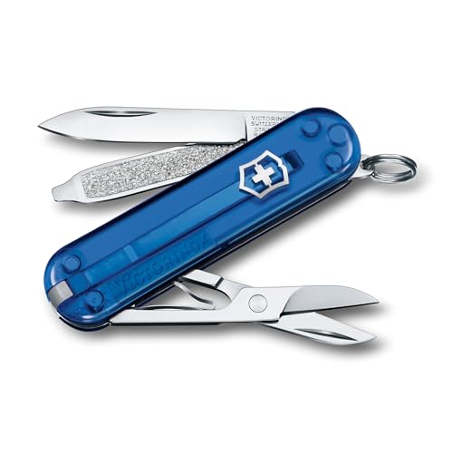 VICTORINOX(ビクトリノックス) クラシック SD クラシックカラーズ Deep Ocean スイス・アーミーナイフ 多機能 ナイフ 防災グッズ アウトドア キャンプ はさみ マイナスドライバー付き つめやすり 7機能を搭載したスイス製マルチツール 小型 コンパクト プレゼント ギフト 十徳ナイフ 【国内正規品】 0.6223.T2G 1枚目 画像