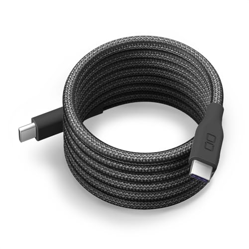 CIO スパイラルケーブル CtoC (Type-C/USB-C) 急速充電 磁石 マグネット吸着 充電ケーブル PD 240W データ転送 480Mbps 形状記憶 (01:ライトブラック, 1m) 1枚目 画像