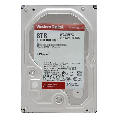 【Amazon.co.jp 限定】Western Digital ウエスタンデジタル WD Red Plus 内蔵 HDD 8TB CMR 3.5インチ SATA 5400rpm キャッシュ64MB NAS メーカー保証3年 WD80EFAX-AJP エコパッケージ 【国内正規取扱代理店】 最後 画像