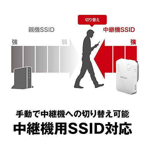 バッファロー WiFi 無線LAN 中継機 Wi-Fi4 11n/g/b 300Mbps コンセント直挿しモデル 簡易パッケージ 日本メーカー【iPhone 15 / 14 / 13 / iPhone SE(第三世代) メーカー動作確認済み】 WEX-300HPTX/N 中間 画像