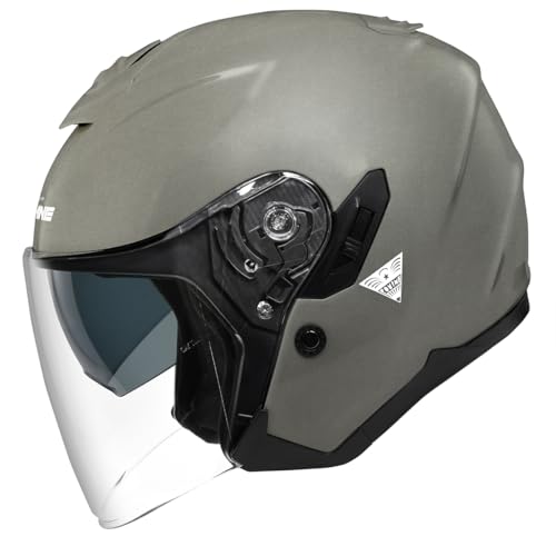コミネ(KOMINE) バイク用 HK-172 FL コンポジット FRP ジェットヘルメット Gunmetal XL 中間 画像
