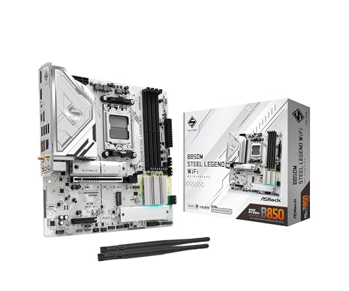 ASRock マザーボード B850M Steel Legend WiFi AMD Ryzen 9000 / 8000 / 7000 シリーズ CPU (Soket AM5) 対応 DDR5 Micro ATX マザーボード 【国内正規代理店品】 画像1