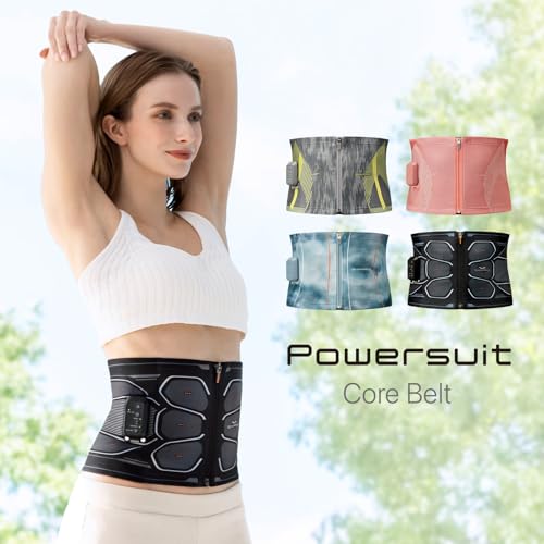 [SIXPAD] シックスパッド パワースーツ コアベルト Powersuit Core Belt 専用コントローラーセット（LL,ブルー） MTG エムティージー EMS 腹筋ベルト ジェルシート不要 筋トレ ダイエット 中間 画像