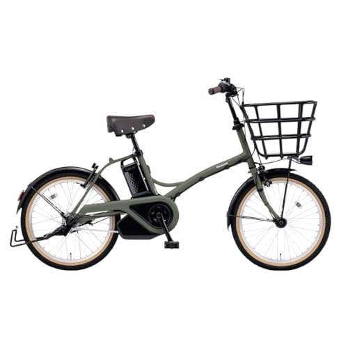 【自転車 完全品|自転車安全整備士点検済】電動自転車 パナソニック (Panasonic) 2025年モデル グリッター BE-FGL032 12.0Ah 20インチ 3段変速 マットオリーブ 電動アシスト自転車 1枚目 画像
