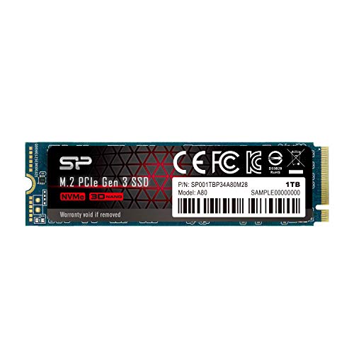 シリコンパワー SSD 1TB 3D NAND M.2 2280 PCIe3.0×4 NVMe1.3 P34A80シリーズ 5年保証 SP001TBP34A80M28 画像1