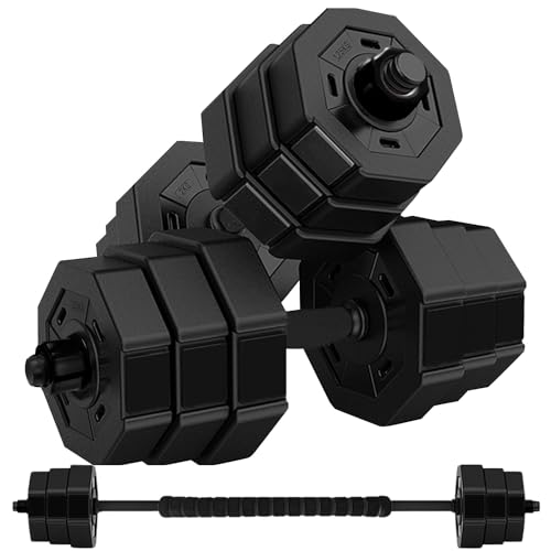 Wout ダンベル 10kg 2個 バーベル オールブラック ワンタッチなし 1枚目 画像