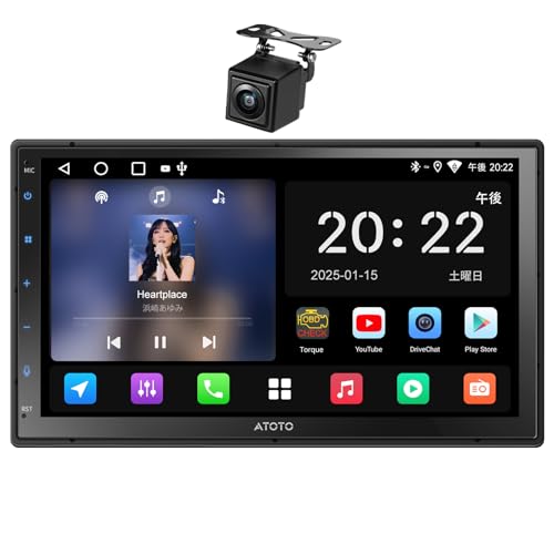 ATOTO A5L Androidカーナビ 2DIN、ディスプレイオーディオ 7インチ、ワイヤレス CarPlay & ワイヤレス Android Auto、WiFi 対応/Bluetooth/USB テザリング、GPS追跡、内蔵DSP/EQ、AI会話、バックカメラ連動、FM/AM、A5LG2B7T-S01 1枚目 画像