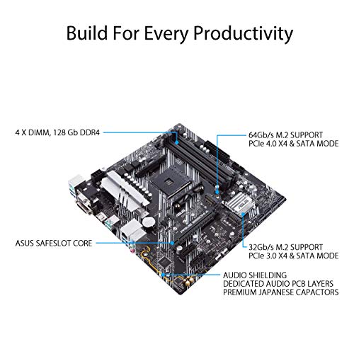 ASUS AMD B550 搭載 AM4 対応 マザーボード PRIME B550M-A【MicroATX】 中間 画像