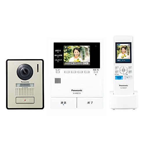 [パナソニック] テレビドアホン 宅配ボックス連携 COMBO COMBO-LIGHT あんしん応答機能 火災報知器連動 モニター 3.5型カラー液晶 玄関子機 露出型 LEDライト ワイヤレスモニター子機 約2.2型カラー液晶 VL-SWE310KLA 画像1