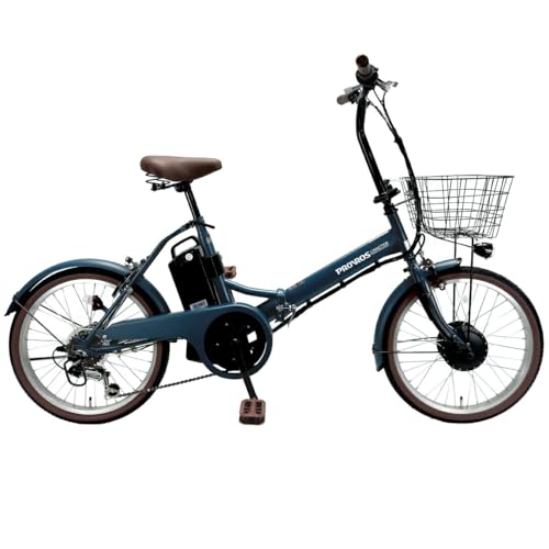 PROVROS(プロブロス) 電動アシスト自転車 20インチ 折りたたみ シマノ6段変速 リチウムイオンバッテリー7.8Ah 前輪駆動 最大46km走行 型式認定 公道可能【メーカー保証1年】P-206E (マットディープティール) 1枚目 画像