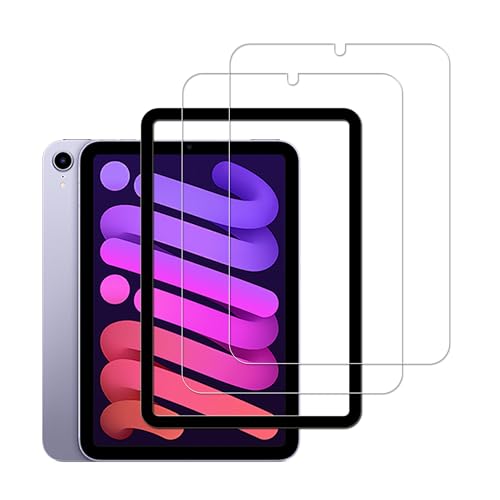 KPNS【2枚セット】ガイド枠付き 日本素材製 強化ガラスiPad mini7 第7世代 A17 Pro 2024 / iPad mini6 第6世代 用 ガラスフィルム 強化ガラス カバー 保護フィルム 1枚目 画像
