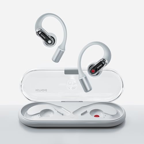 【VGP 2025 受賞】Nothing Ear (open) オープンイヤーヘッドホン イヤーフック付きイヤホン BT 5.3 クリアボイステクノロジー マイク2個付き 急速充電 iPhone&Android対応 ホワイト 最後 画像